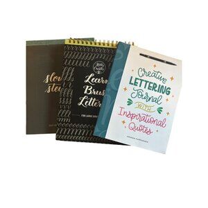 Lettering & Calligraphy Journal Set With Inspirational Quotes By Amanda Kammarad